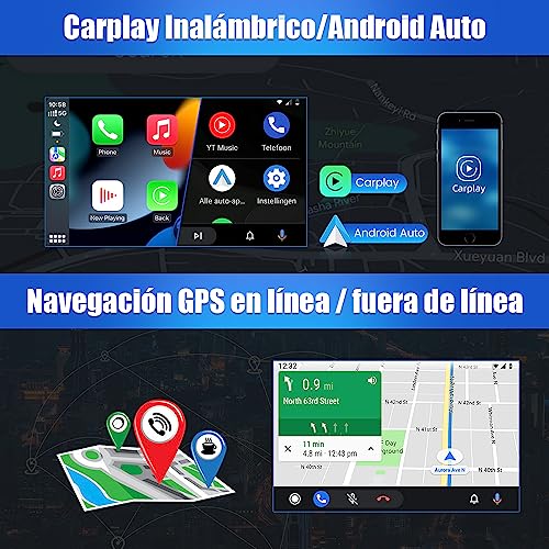 AWESAFE Android 12.0 [2GB+32GB] Radio Coche para Seat Altea XL 2004-2015,Toledo 2004-2009 con Carplay/Android Auto, 9 Pulgadas Pantalla Táctil con WiFi/GPS//RDS/DSP/24Temas, Apoyo Mandos Volante