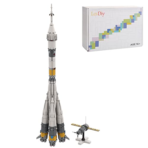 AYAY Soyuz-FG Juego de construcción de cohetes ruso con peso pesado, serie espacial de la NASA, juego de bloques de construcción, compatible con Lego NASA (4248PCS)