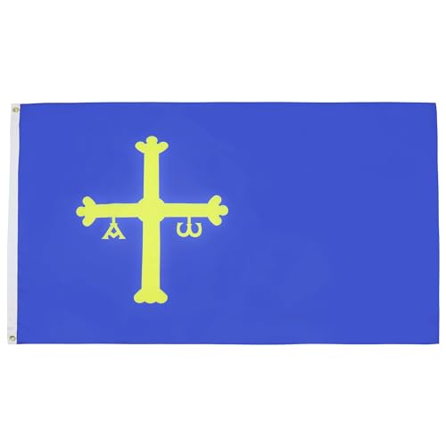 AZ FLAG Bandera del PRINCIPADO DE Asturias 150x90cm - Bandera ASTURIANA 90 x 150 cm