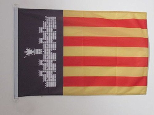 AZ FLAG Bandera Nautica de Mallorca 45x30cm - Pabellón de conveniencia MALLORQUINA 30 x 45 cm Anillos
