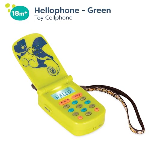 B. toys by Battat BX1749Z Hellophone - Teléfono de juguete para niños pequeños con grabadora de mensajes, color amarillo