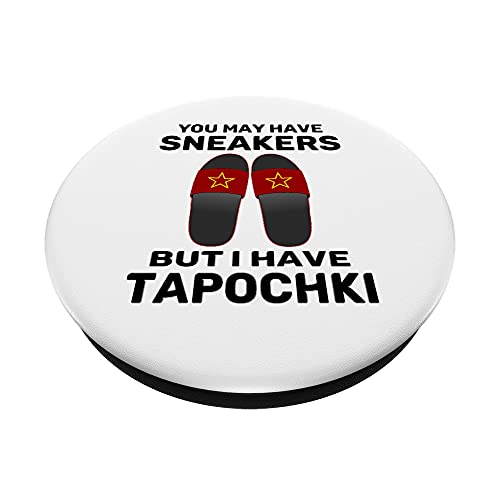 Babushka Tapochki Zapatillas Abuela URSS CCCP Russia Rusia PopSockets PopGrip Intercambiable