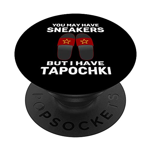 Babushka Tapochki Zapatillas Abuela URSS CCCP Russia Rusia PopSockets PopGrip Intercambiable