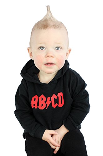 Baby Moo's AB/CD Rock n Roll Camiseta con Capucha para niños o niñas - Camiseta de Manga Larga para niños/bebé Divertida (2-3 años)