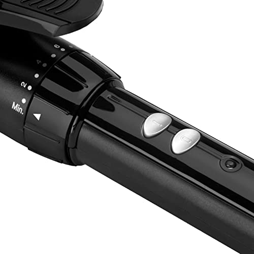 BaByliss C332E Tenacilla de pelo de 32 mm, 10 ajustes de temperatura, moldeador de pelo, cable profesional giratorio, recubrimiento Sublim Touch con punta fría de agarre, Color Negro y Rosa