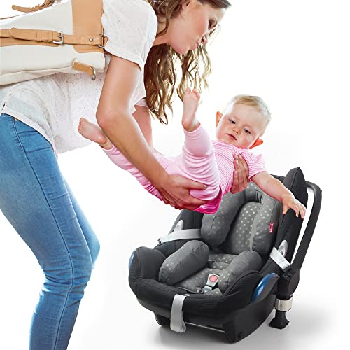 BABYPACK - Cojín confort DUO - Para bebé, universal para silla coche grupo 0, silla de paseo y cuna (Negro)