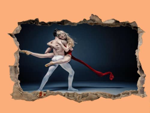 BAILARINA BALET BALE DANCE ROMPIDO PEGATINA DE PARED ART ROOM DECOR DECAL MURAL <50*70cm>GGUOM