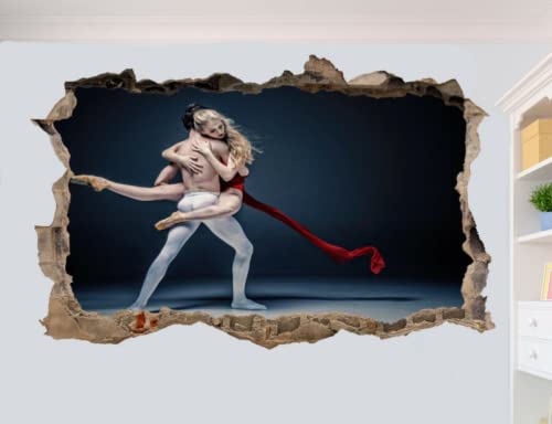 BAILARINA BALET BALE DANCE ROMPIDO PEGATINA DE PARED ART ROOM DECOR DECAL MURAL <50*70cm>GGUOM