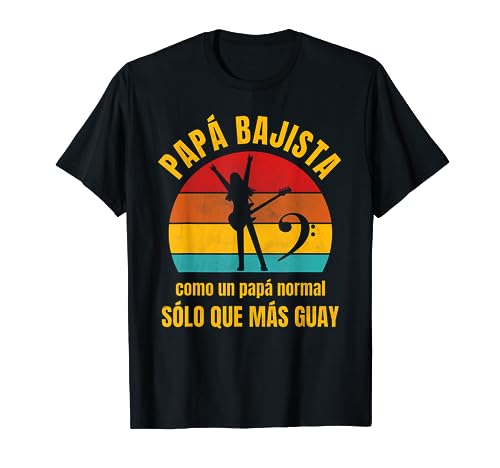 Bajista Bajo Eléctrico Regalo Papá Música Divertido Camiseta