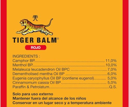 Bálsamo Tigre Rojo 30gr Original Tailandia alivio del dolor (paquete de 1)