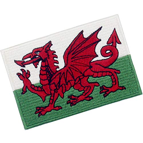 Bandera de gales Parche Bordado de Aplicación con Plancha