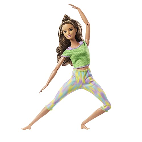 Barbie Movimiento sin límites Muñeca articulada morena con ropa deportiva de juguete (Mattel GXF05)