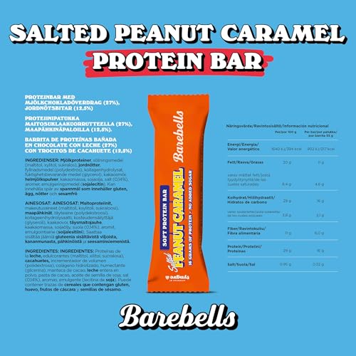 Barebells - Barritas Proteína - 20g Proteína x Barrita - Baja en azúcar - Baja en Calorías - Sin Aceite de Palma - Soft Bar Coco Choco - Pack de 12 Barritas x 55g
