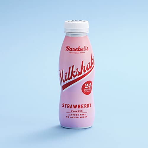 Barebells Protein Milkshake 8 x 330ml Bottles| High Protein Shake | No Added Sugar | Lactose Free| 24g of Protein | Delicious Creamy Flavour (STRAWBERRY)