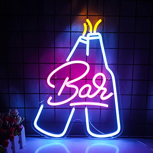Barra de luces de bar multicolor para decoración de pared, luz LED brillante con fuente de alimentación USB para bar, club, bistro, fiesta