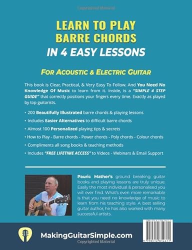 Barre Chords On Guitar: The Ultimate How To Play Barre Chords Book (Making Guitar Simple - To Learn and Play)