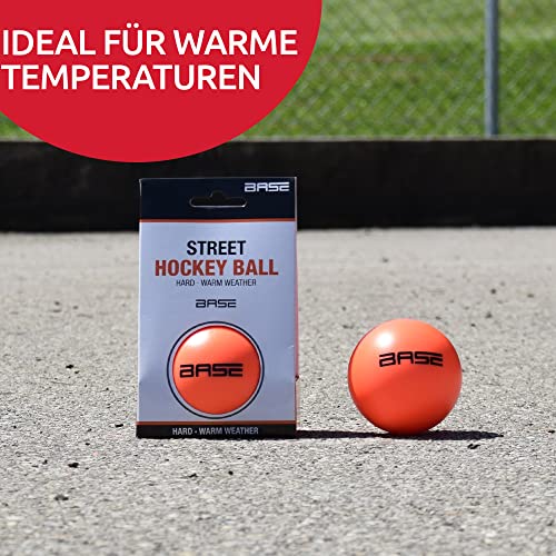 Base Pelota de Hockey Callejero Unisex, dureza Dura, para Todos los revestimientos, Ideal en temperaturas cálidas, Hockey en línea y en la Calle, 6,5 cm, Color Naranja