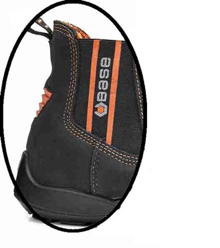 BASE Protection Dealer S1P SRC Zapato de Seguridad, Talla: 42, Color: Negro/Naranja, B0652BKO42
