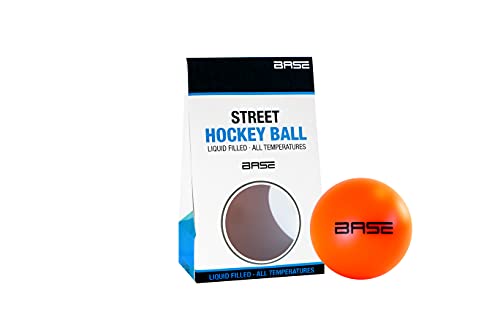 Base Street Hockey Ball – Liquid Filled I No-Bounce Technology I para Todas Las temperaturas I Hockey en línea y Calle I Naranja
