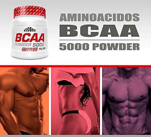 BCAA 5000 Powder - Aminoácidos Ramificados en Polvo y Cápsulas BCAA - Fuerte Recuperador Muscular - Suplementos Deportivos - Vitobest (Neutro, 300 Tablets) (Mora, 300g)