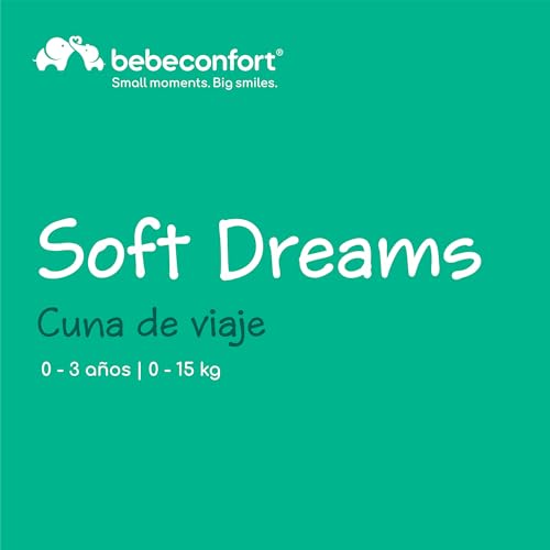 Bebeconfort Soft Dreams, cuna de viaje, altura regulable, desde el nacimiento hasta los 3 años, hasta 15 kg, Navy Blue