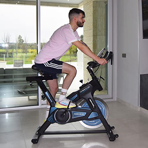 BEHUMAX - Bicicleta indoor Extreme FIt 3500, monitor LCD, volante de 25 kg, SCAN y pulsómetro, manillar y sillín ajustables para entrenar de forma comoda en casa