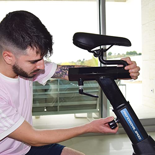 BEHUMAX - Bicicleta indoor Extreme FIt 3500, monitor LCD, volante de 25 kg, SCAN y pulsómetro, manillar y sillín ajustables para entrenar de forma comoda en casa