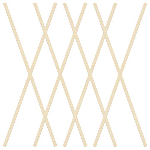 Belle Vous Set Palo de Madera Bambú Extra Largo Natural (Pack de 100) Madera para Manualidades - Varilla de Madera 40cm Resistentes para Proyectos
