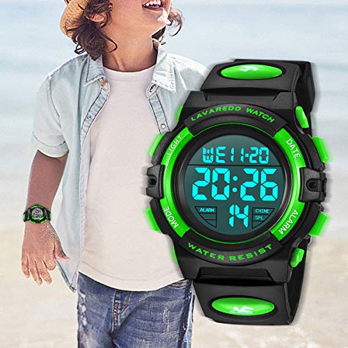 BEN NEVIS Reloj Digital para Niños, Reloj de Los Niños Deporte LED Impermeable Alarma Calendario Luminoso Multifuncional Cronógrafo Reloj de Pulsera para Niños
