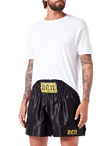 BENLEE Rocky Marciano Pantalón de Thai Caja Hombre, Hombre, Thaiboxhose, Negro, S