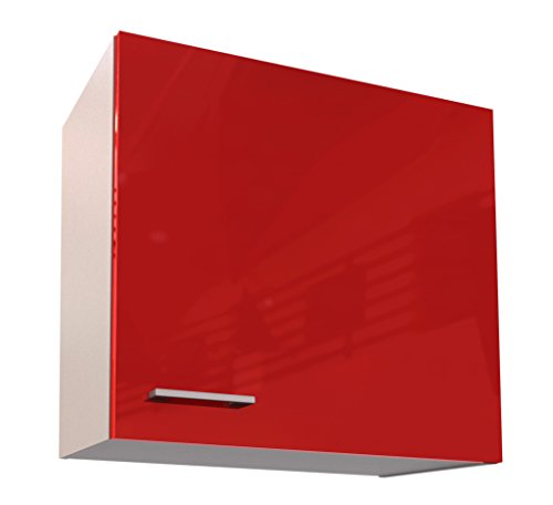 Berlioz Creations – Mueble de Cocina con 1 Puerta, Paneles de partículas, Rojo, 60 x 33,3 x 55,4 cm