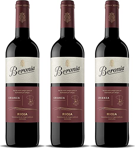Beronia Gran Reserva - Vino D.O.Ca. Rioja - 750 ml & Crianza - Vino Tinto D.O.Ca. Rioja - 3 botellas de 750 ml - Total: 2250 ml