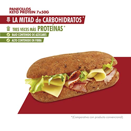 Bestdiet - Panecillos Proteicos Keto, Bajos en Azúcar, Alto en Fibra y Proteínas, con Trigo, Avena, Soja. (Pack de 3 paquetes de 350 g)