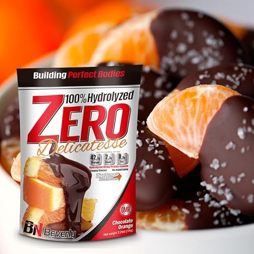 Beverly Zero Delicatesse | Proteina hidrolizada whey al 85% de concentración | Chocolate Naranja | 1 kg | Masa Muscular y Fuerza | Dieta Halal | Mezclador gratis