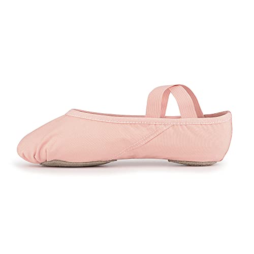 Bezioner-Shop Zapatillas de Ballet Canvas Dance Zapatos Split (Negro y Rosa Claro) Le recomendamos Que Elija uno (1) Tamaño Más Grande Que su Tamaño Normal del Zapato (22 EU, Rosa)
