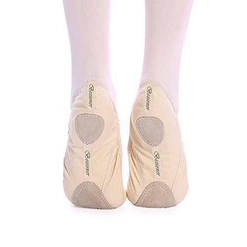 Bezioner-Shop Zapatillas de Ballet Canvas Dance Zapatos Split (Negro y Rosa Claro) Le recomendamos Que Elija uno (1) Tamaño Más Grande Que su Tamaño Normal del Zapato (36, Rosa Claro)