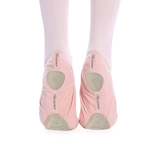 Bezioner Zapatillas de Ballet Canvas Dance Zapatos Split Único Rosa 37