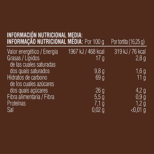 Bicentury - Tortita de arroz integral con chocolate negro (14 unidades)