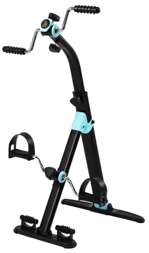 Bicicleta doble ejercicio de asiento doble bicicleta brazos y piernas B2010A Bicicleta estática para rehabilitación de silla plegable y ajustable