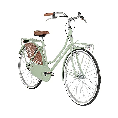 Bicicleta Holanda de Mujer de Alpina con Marco de Acero, Verde, Telaio 46 cm