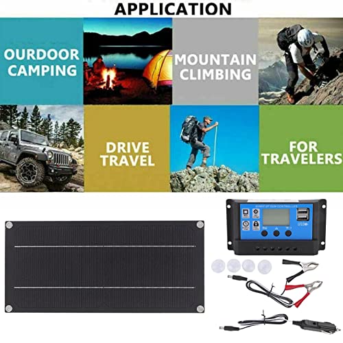 BigKing Kit de Panel Solar, 600W 18V Kit de Panel Solar 100A Controlador de Cargador de batería Kit de Carga de batería para Agricultura al Aire Libre