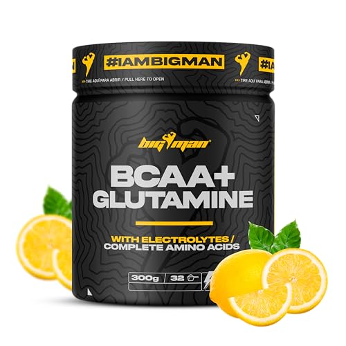 BigMan | Bcca & Glutamina + Electrolyte 300Gr (Limon) | Aminoácidos Essenciales Con Carga de Minerales | Recuperación Muscular | Recuperación Muscular | Ideal Ejercicios Aerobicos o Intensos