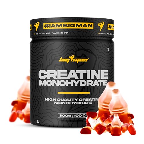 BigMan | Creatina Monohidrato 300Gr (Candy Cola) | 200 Mesh | Incrementa Resistencia | Potencia los Efectos de los Entrenamientos | Crecimiento Muscular