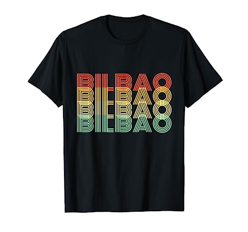 Bilbao Retro Inicio Vintage Ciudad Natal Camiseta