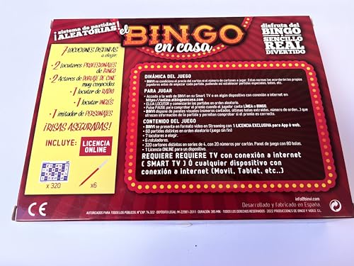 Bingo BINVI Ed. 20º Aniversario 320 cartones