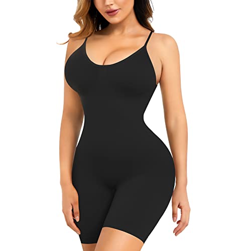 Bingrong Body Reductor Mujer Bodies Moldeadores para Mujer Fajas Reductoras Colombiana Bodysuit Shapewear Control de Abdomen Levanta Glúteos Bodysuit Posparto (XS-S, Negro)