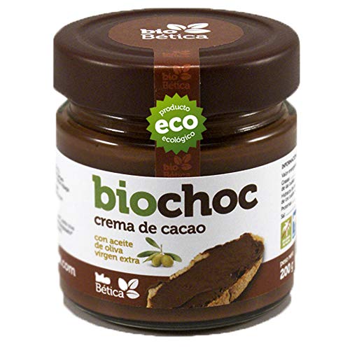 bioChoc Crema de cacao con Aceite de Oliva Virgen Extra Ecológico SIN GLUTEN - VEGANA - SIN FRUTOS SECOS - SIN LECHE
