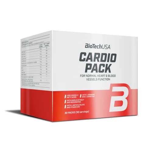 BioTechUSA Cardio Pack | Apoyo Cardiovascular | Función Cardíaca | Extractos de Hierbas | 17 ingredientes activos | Vitaminas | Minerales, 30 sobres