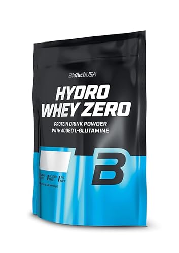 BioTechUSA Hydro Whey Zero - Sin Gluten, Sin Azúcar, Sin Grasa | 80% Contenido Proteico | Rápida Absorción | Complejo Proteico de Suero de Leche, 454 g, Vainilla