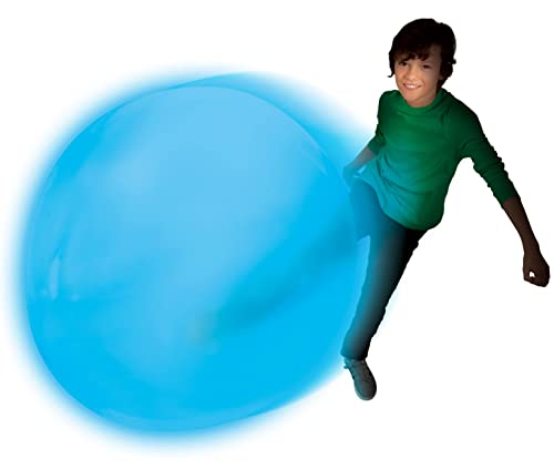 Bizak Super Wubble Brilla en Oscuridad, gigante burbuja de aire de colores, mide 75 cm de diametro - Podrás usarla de balón, lanzarla, golpearla y tirarte sobre ella (62941220)